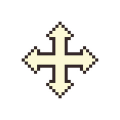 Fototapeta premium arrow next sign pixel art for your needs
