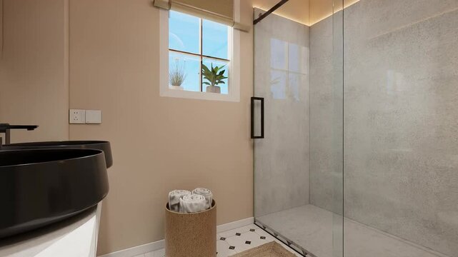 ba&ntilde;o de dise&ntilde;o de casa mediterr&aacute;nea 