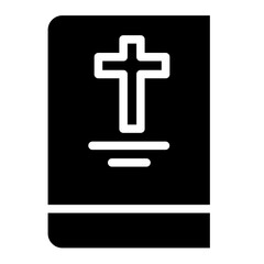 Obraz premium Bible Book Contour Glyph Icon