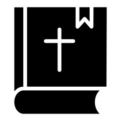 Fototapeta premium Bible Book Contour Glyph Icon