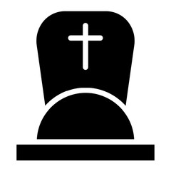 Obraz premium Cemetery Death Funeral Glyph Icon