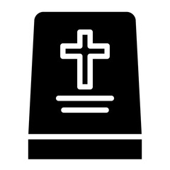 Fototapeta premium Ancient Funeral Burial Glyph Icon