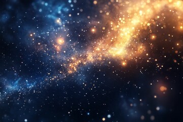 Fototapeta premium Glowing nebula, cosmic dust, vibrant colors.