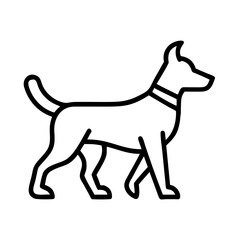 dog walking icon, pet day line art, pet day icon - simple black line art icon of dog walking, for pet day celebrations pet day vector art 