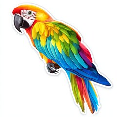 Obraz premium Vibrant Macaw: A Detailed Portrait 