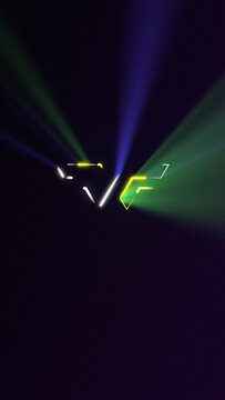 Multi Color Light Rays Vertical Logo Reveal MOGRT 88