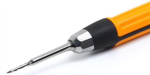 Screwdriver featuring a durable plastic handle, designed for various tasks, ensuring a comfortable grip while using this essential screwdriver. Ideal for those seeking a reliable screwdriver option.