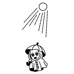 child with umbrella