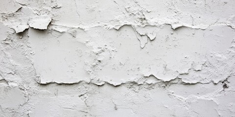 Obraz premium White painted fragment of a concrete wall serves as a unique background or texture, ideal for various design projects and creative applications focusing on concrete wall aesthetics.