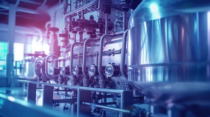 Industrial Machinery in Modern Manufacturing Facility with Technology