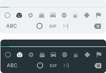 Smartphone keyboard. Emoji board Keypad. symbol modern simple vector icon
