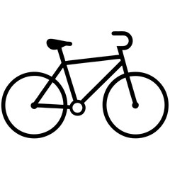 Fototapeta premium A bicycle silhouette vector icon illustration,cycle on white background.