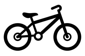 Fototapeta premium A bicycle silhouette vector icon illustration,cycle on white background.