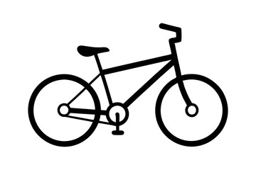 Fototapeta premium A bicycle silhouette vector icon illustration,cycle on white background.