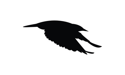 Obraz premium Flying Starling Bird Silhouette Design And Vector Illustration. 