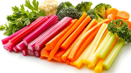 vegetables isolated on white background