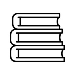stack of classics icon, book day line art, book day icon - simple black line art icon of stack of classics, for book day celebrations. book day vector art. © Waliul