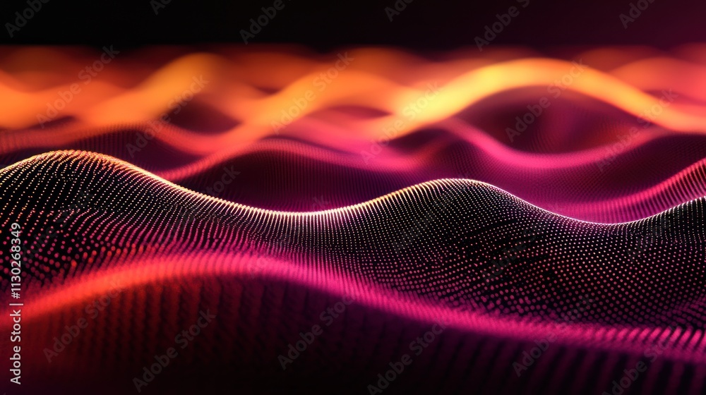 Aufkleber abstract waves in vibrant colors create a dynamic visual effect.