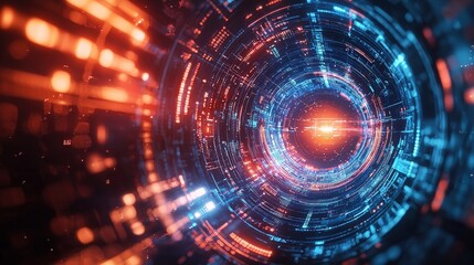 Fototapeta premium Technology high tech abstract background, scientific progress