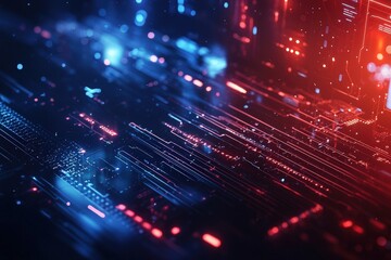 Obraz premium Technology high tech abstract background, scientific progress