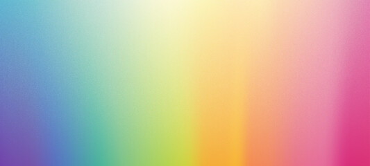  Rainbow ombre gradient with bright noise, grain, and foil texture. Iridescent holographic background  neon chrome patterns. © annetdebar