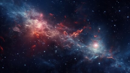 Fototapeta premium Celestial Nebula Cosmic Dust and Starscape