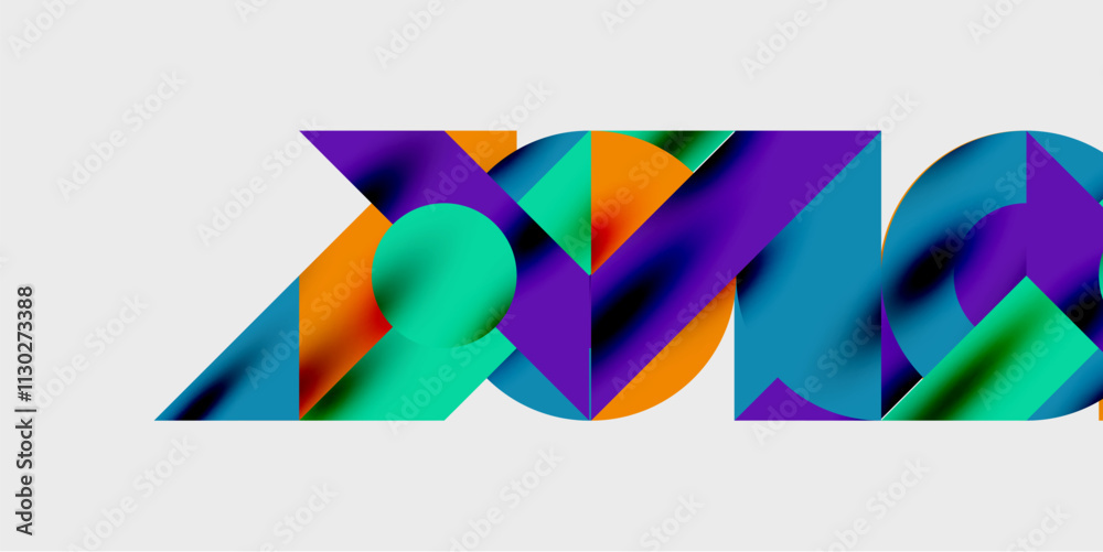 Poster vibrant abstract background circles with smooth gradients, creating a dynamic and modern design. ide
