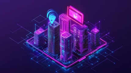 Fototapeta premium The modern creative communication and internet network connect in smart city . Concept of 5G wireless digital connection and internet of things future.