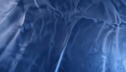 Electric blue metallic coating on a synthetic material, smooth, reflective, sleek