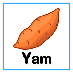 fresh yam alfabet illustration © Rahmatullah