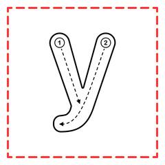 tracing alfabet y illustration © Rahmatullah