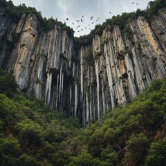 waterfall in the mountains