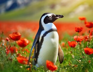 Fototapeta premium Auf einer Blumenwiese