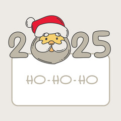 Doodle Santa Claus 2025. Christmas card
