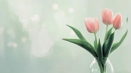 pink tulips in vase