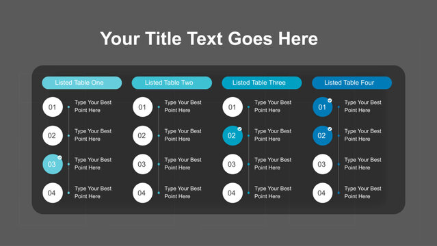 Simple accordion stylized data table layout template