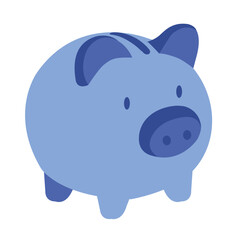 piggy bank isolated on white