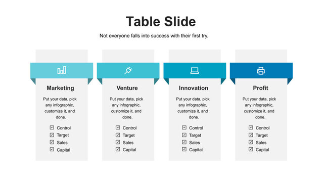 Simple accordion stylized data table layout template