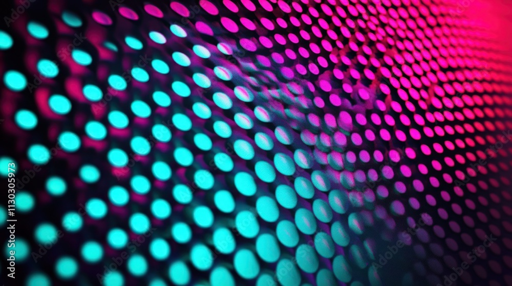 Aufkleber Abstract pattern with vibrant blue and pink dots, creating a dynamic visual effect.