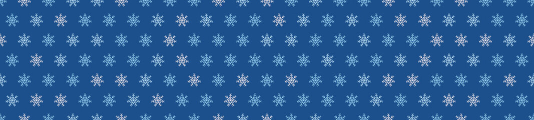Winter seamless pattern with snowflakes