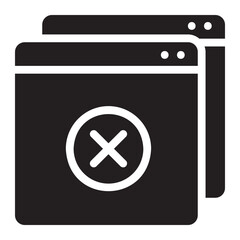 Obraz premium Dark Close Window Icon Illustration for Web Design and User Interface Elements