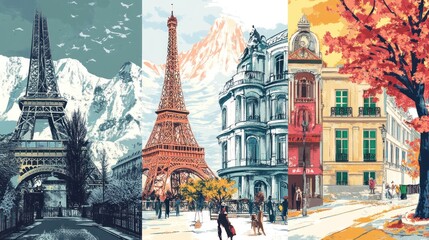 Travel guide for iconic destinations, featuring Paris, Tokyo, and Cape Town, with in-depth itineraries