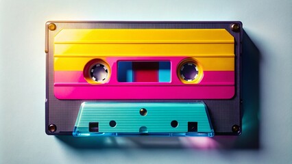 Obraz premium Vintage Cassette Tape Architectural Photography