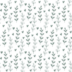 Obraz premium Leaf background. Green leaves seamless pattern for paper, cover, fabric, interior decor and other