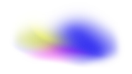 Glowing blue pink abstract shape, grainy blue yellow gradient shape on transparent background,...
