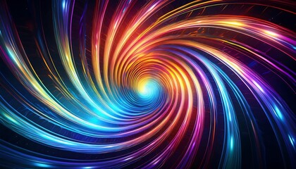 Colorful swirling vortex of light and energy.