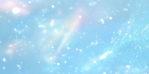 Naklejka premium Delicate Light Blue Background with Small White Sparkles for a Soft and Dreamy Atmosphere
