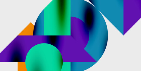 Obraz premium Vibrant abstract background circles with smooth gradients, creating a dynamic and modern design. Ideal for creative, tech, or contemporary-themed projects