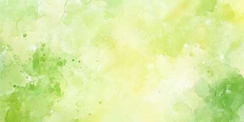 Soft Pastel Green Watercolor Background with Gentle Light Yellow Hues and Abstract Splashes for Creative Design Projects and Artistic Applications