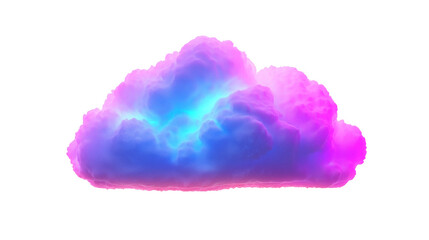 Fototapeta premium A Dreamy Neon Cloud Glowing Brightly in Vibrant Blue and Soft Pink Hues